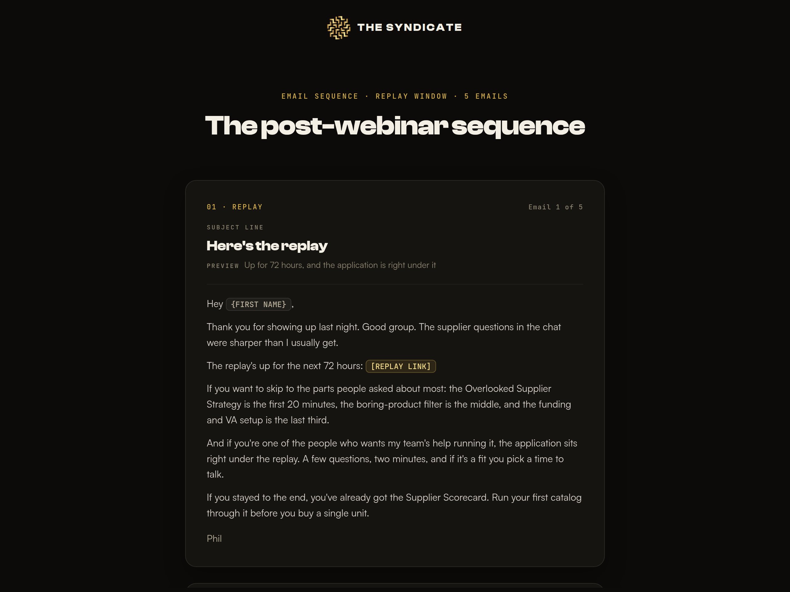Post-webinar preview