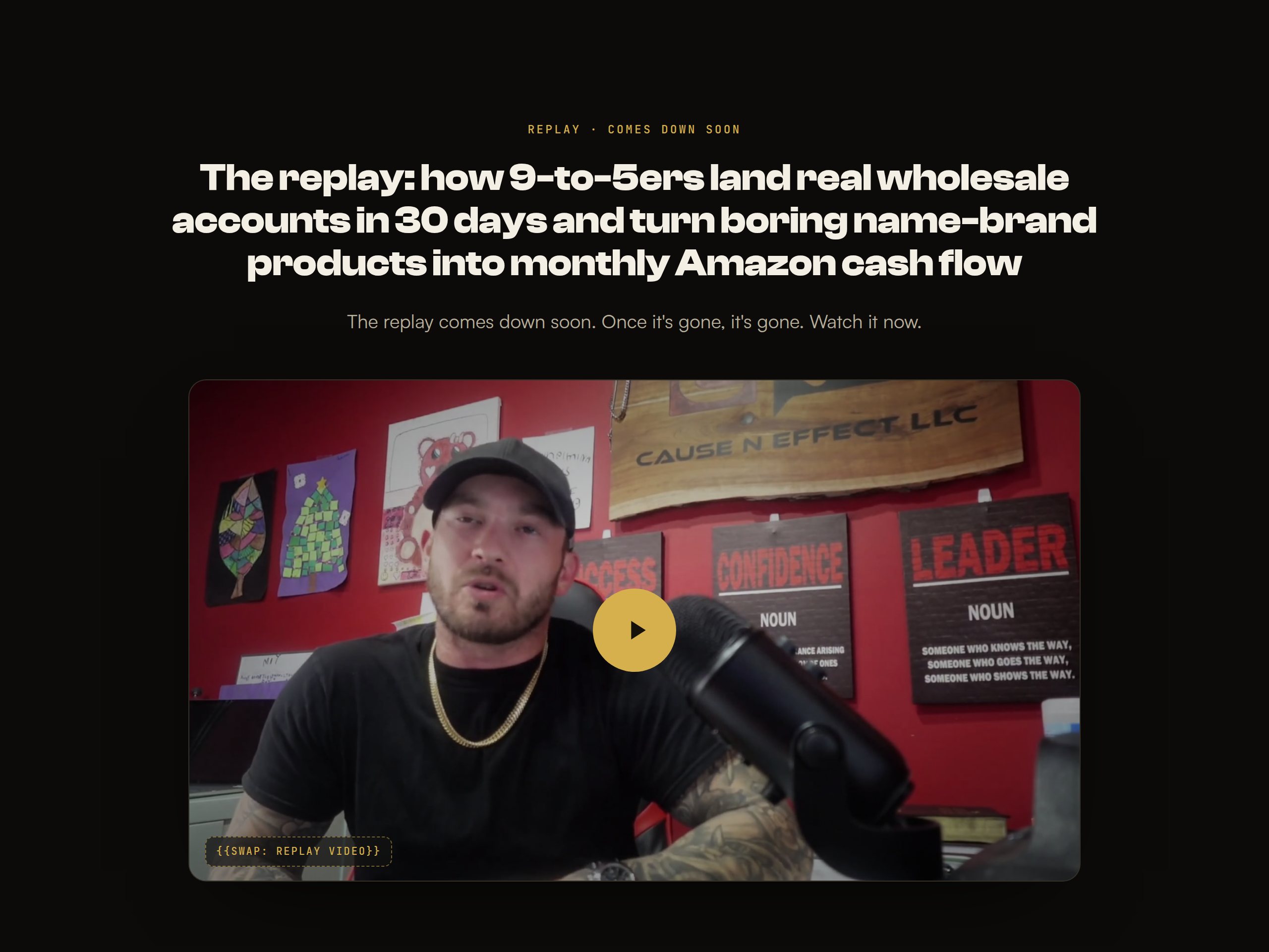 Replay + application preview