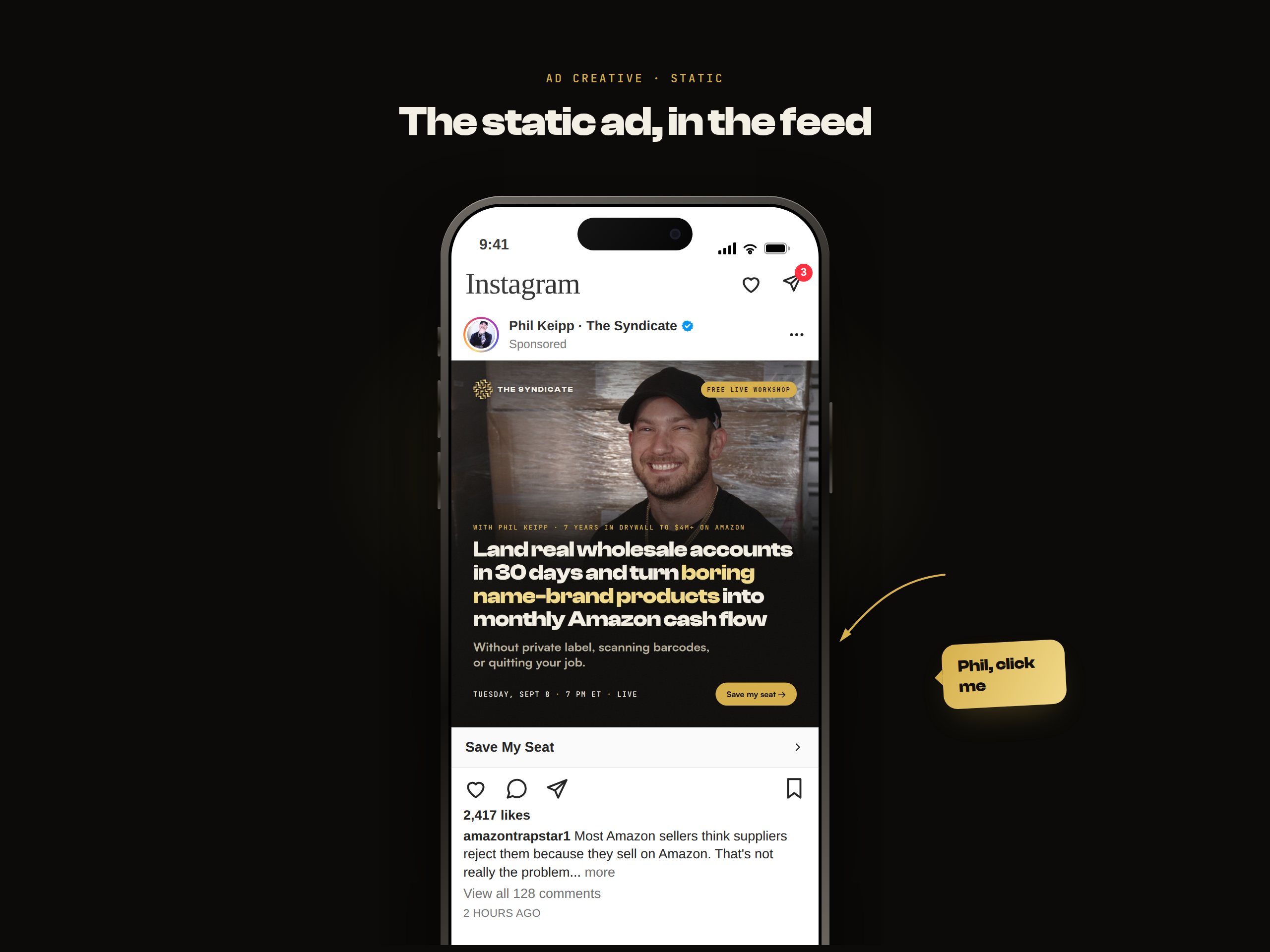 Static ad preview